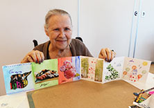 patient with art book